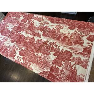WAVERLY Textile Red Toile La Belle Campagne Fabric 54” x 37’ Scotchgard